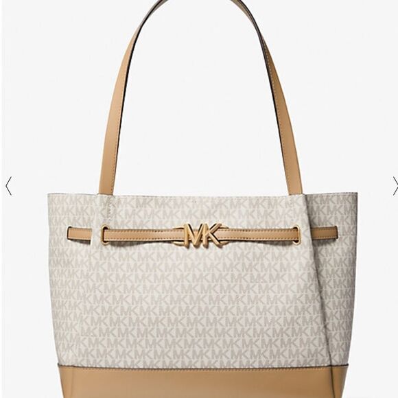 MICHAEL KORS SIGNATURE TOTE LAPTOP COLOR BLOCK AND WALLET SET - Picture 7 of 12